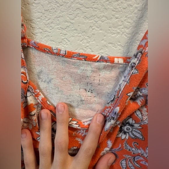 PacSun Orange and White Fitted Crop Camisole - Picture 3 of 4